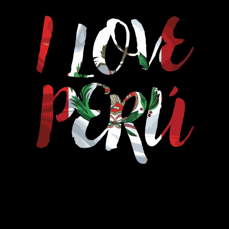Peru Spruch I love Geschenk Nationalfarben Flagge