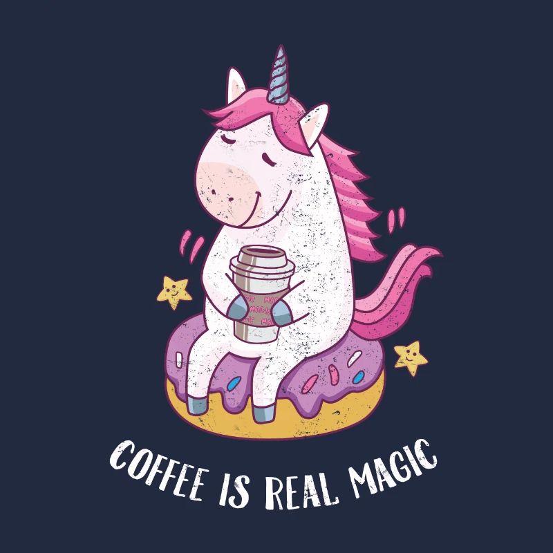Coffee Is Real Magic - Kaffee Einhorn Geschenk
