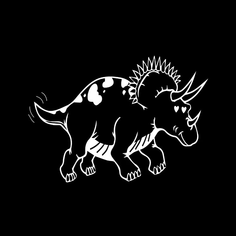 Dino dinosaure ceratopsia avec des cornes