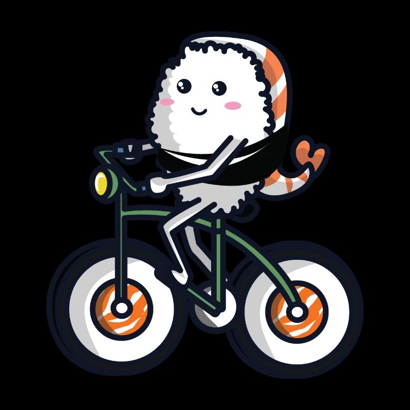 Sushi on a bicycle