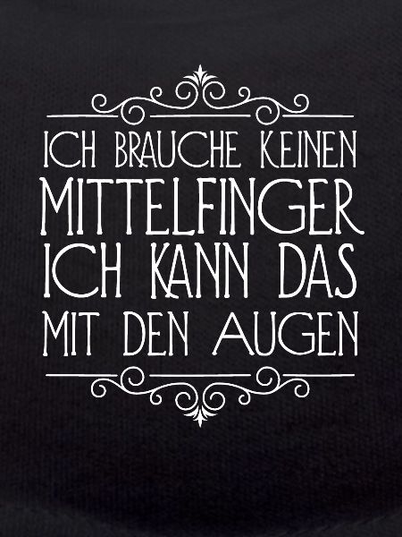 Ich brauche keinen Mittelfinger