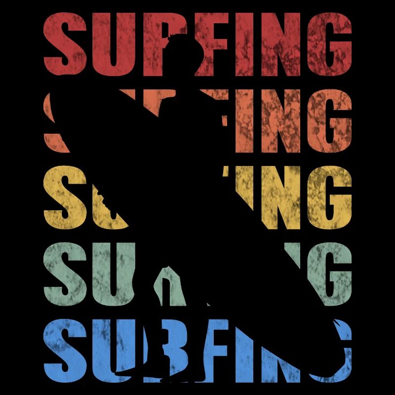Surf surfeurs de style rétro vintage surf