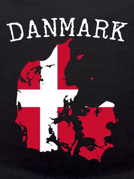 Denmark flag map