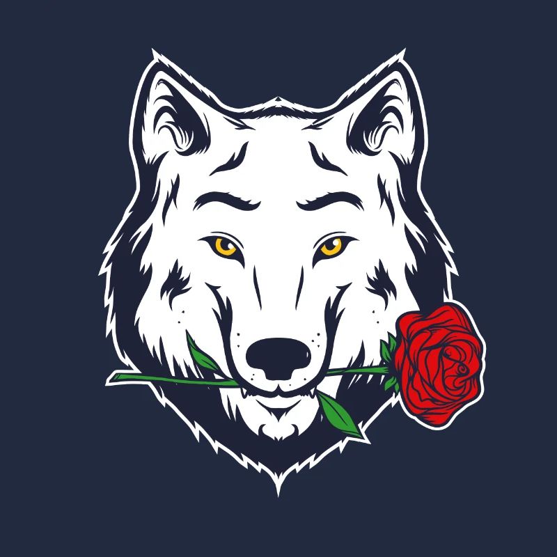 White Rose Wolf Casanova Werwolf Geschenk