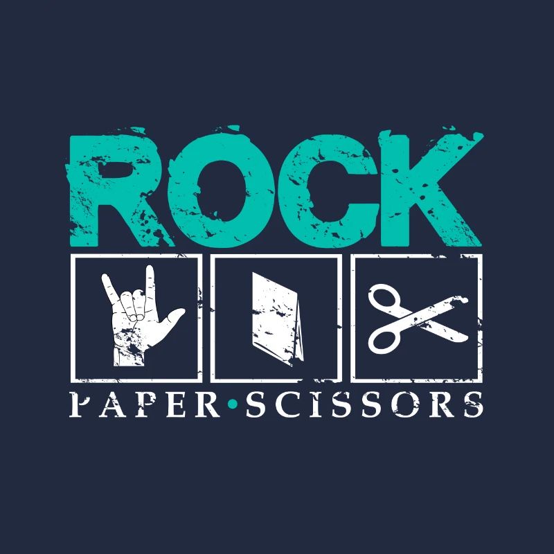 Rock Paper Scissors lustiger Spruch Geschenk