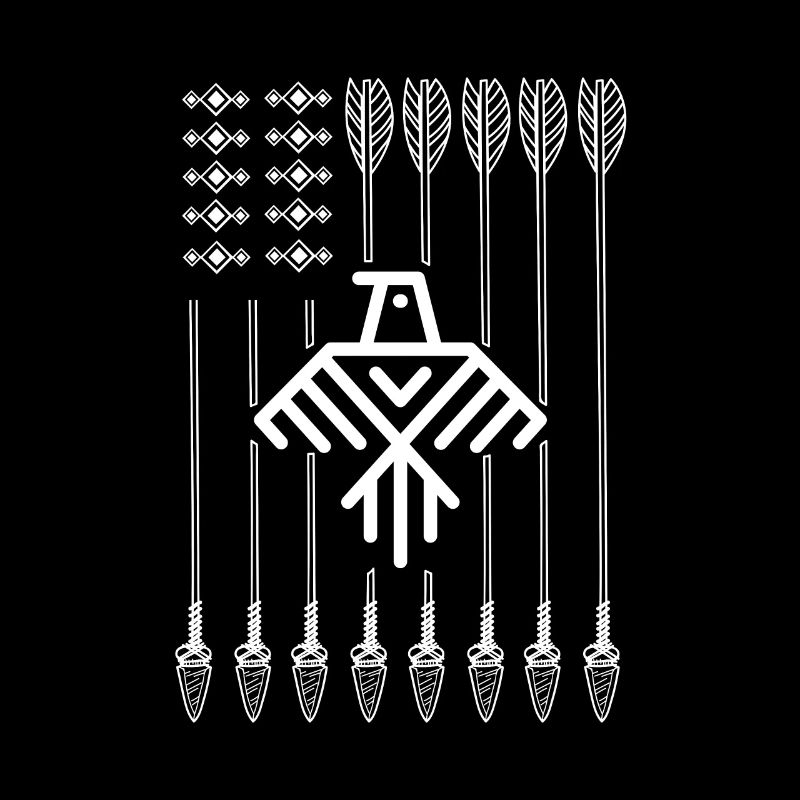 Moderne, Coole Indianer Flagge Aus Pfeilen