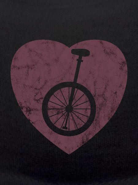 Monocycle dans le coeur Violet