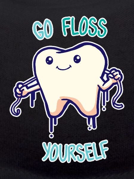 Tooth dentist flossing
