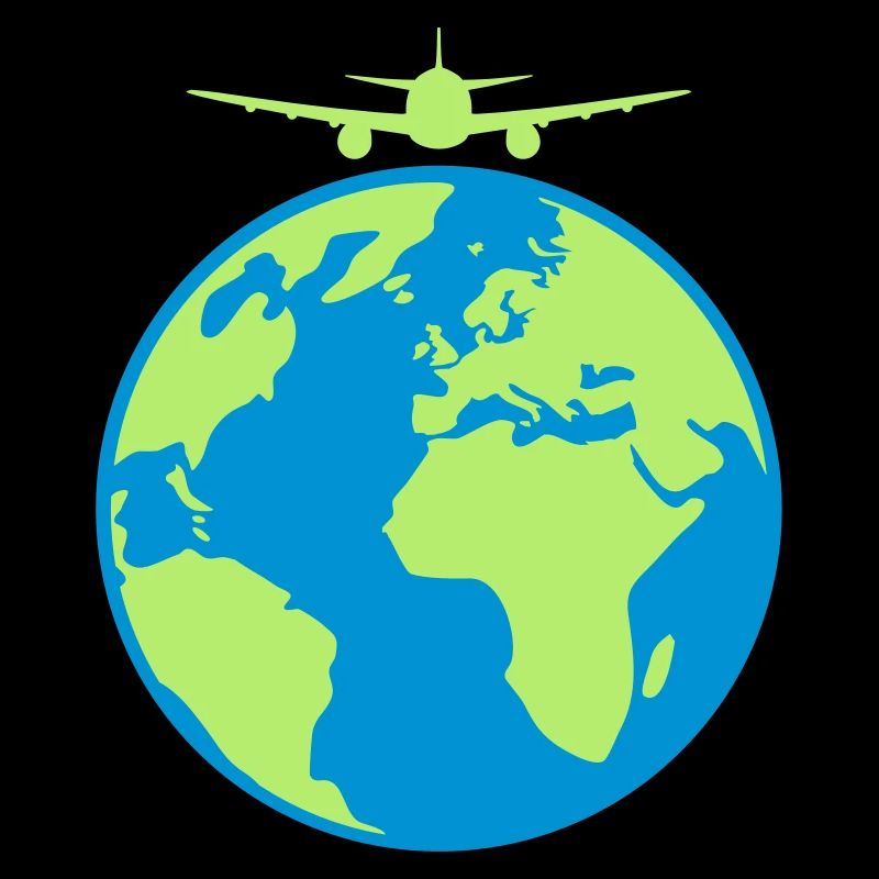 plane earth pilot travel jetset stamp circle ru