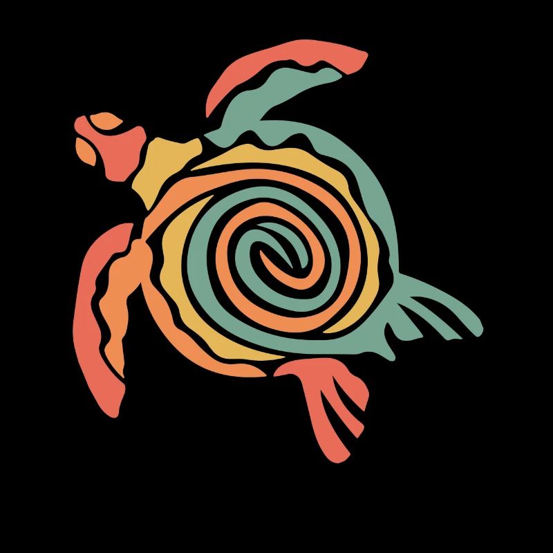 Turtle retro style