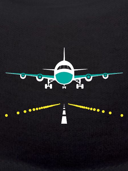 airplane lands
