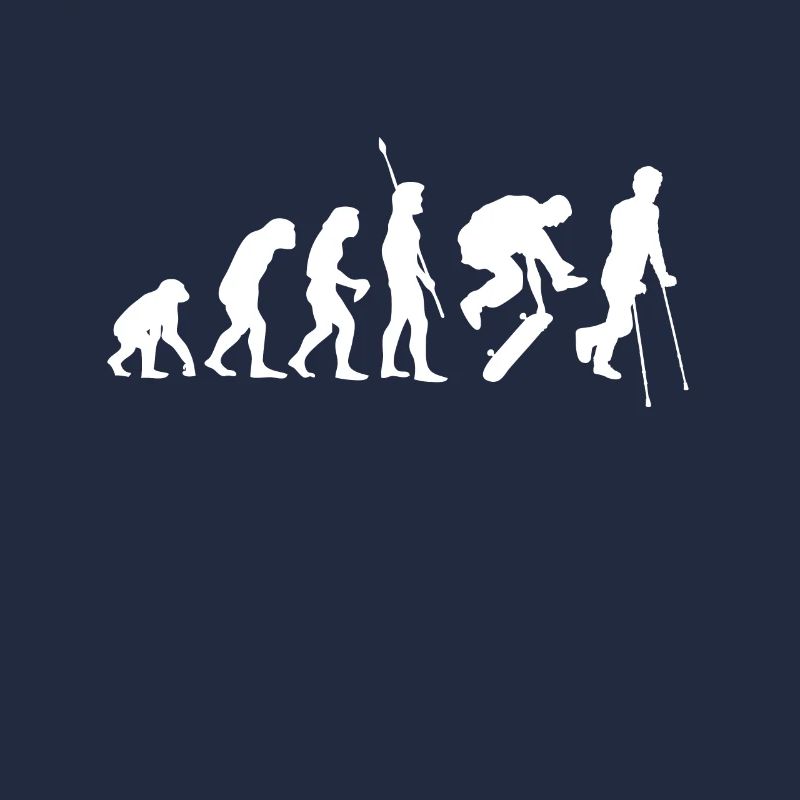 Lustiges Skateboard Stunt Evolution Fun Geschenk