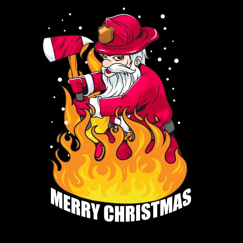 Christmas Santa Firefighter Gift