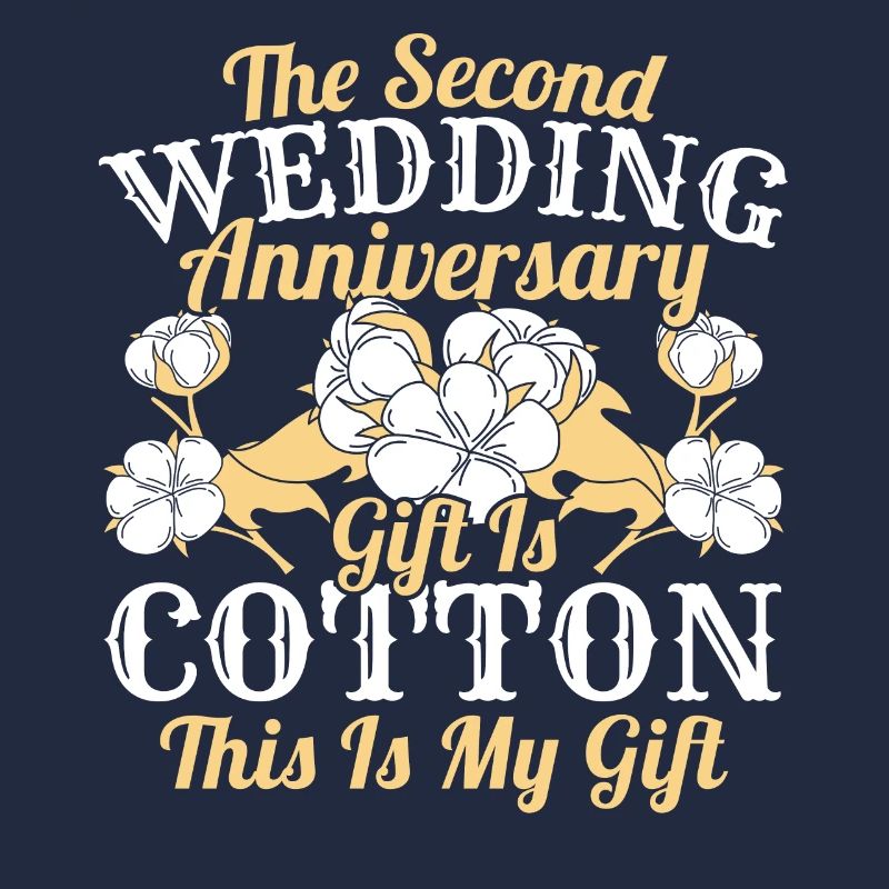 Second Wedding Anniversary Cotton Cotton Married