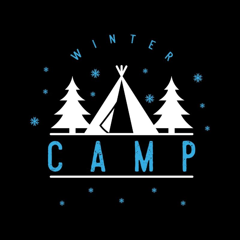 Winter Camp Zelt Berge Tal Wald Geschenk