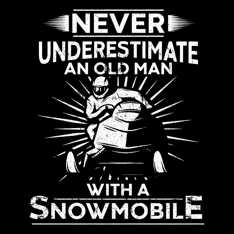 Old man snowmobile