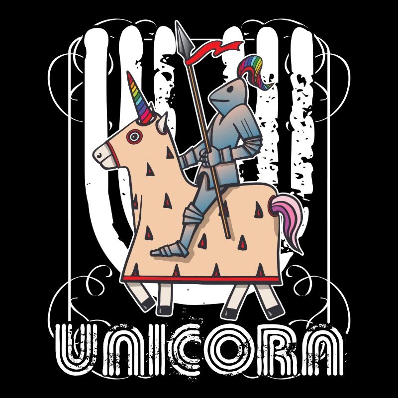 Guerrier équestre Licorne Créature mythique Drôle