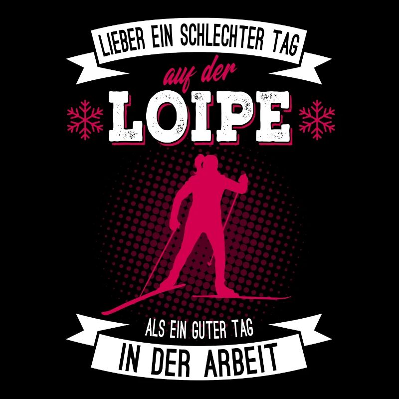 Cooles Langlauf Wintersport Loipe Frauen Geschenk