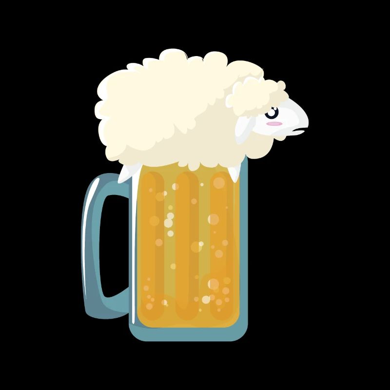 Bière mouton sous forme de mousse de bière