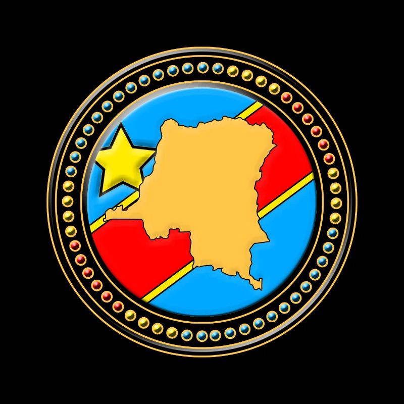 Congo - Congo flag map