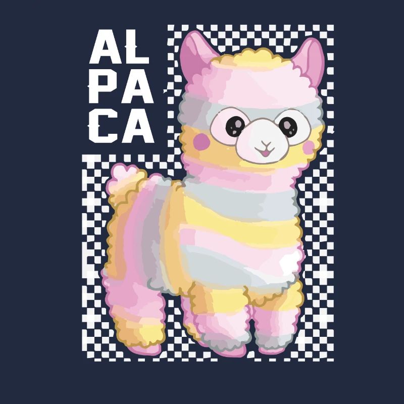 Rainbow alpaca llama gift idea