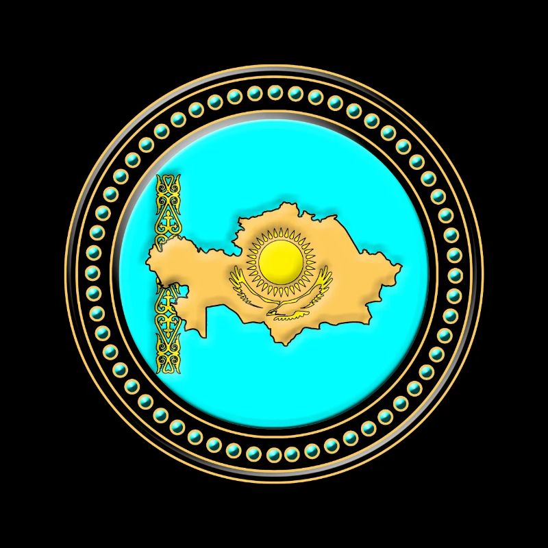 Carte drapeau kazakh