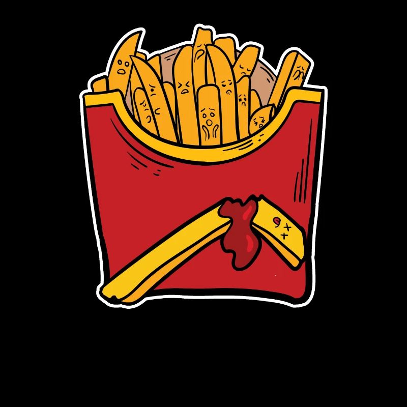 Pommes Fritten & Ketchup Lustig Geschenk