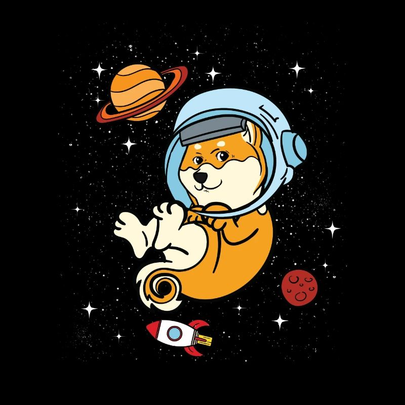 Cadeau de l'univers spatial astronaute Shiba Inu