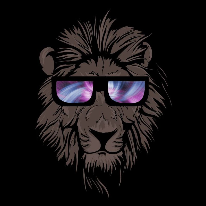 Cooler Löwe mit Brille Raubkatze Löwin Geschenk