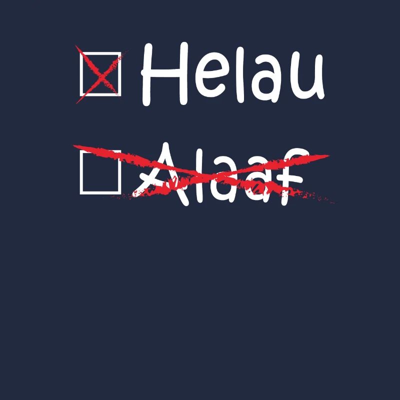 Helau, Alaaf, Dusseldorf, Cologne, Carnival (white)