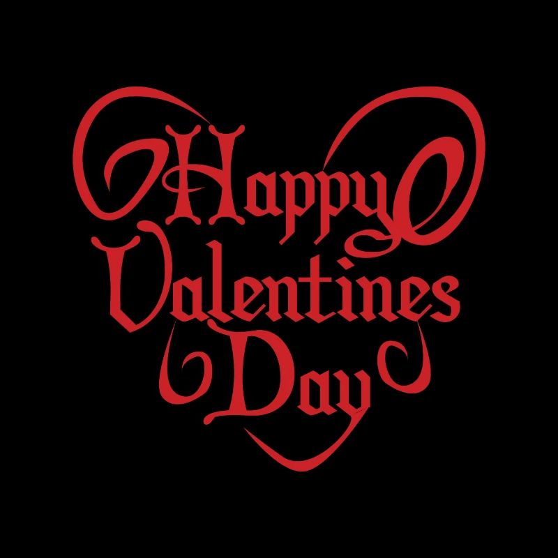 Fröhlichen Valentinstag Herz Schriftzug Geschenk