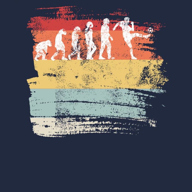 Fußball Evolution Vintage Art Geschenk T-Shirt
