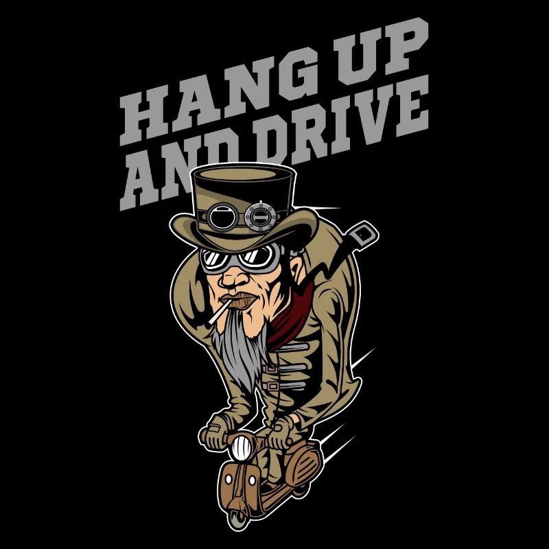 Steampunk Scooterman Hang Up, Drive Gift Idea
