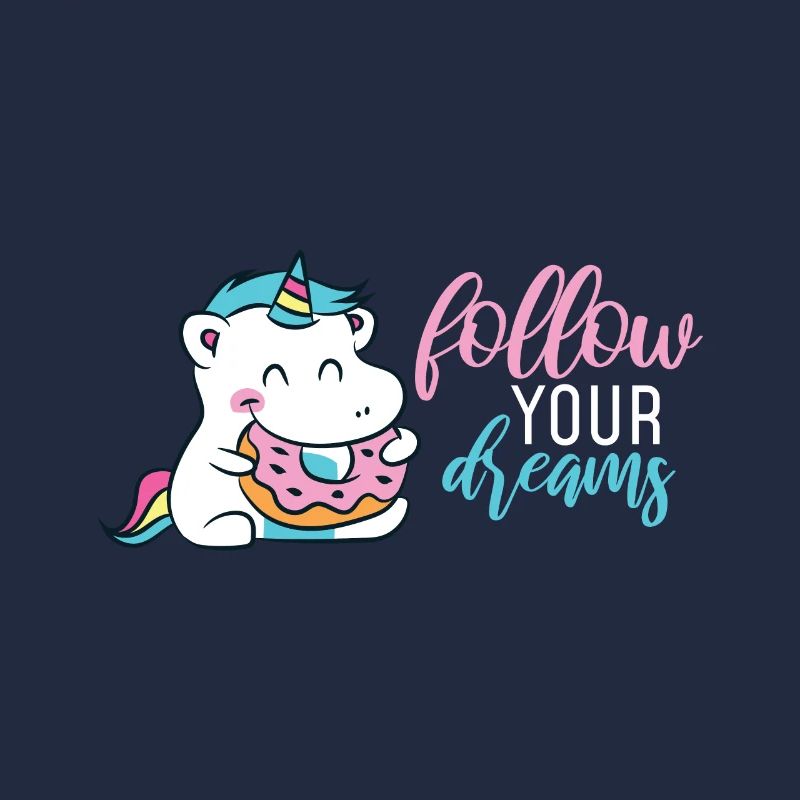 Folge deinen Träumen Donut Einhorn Geschenk