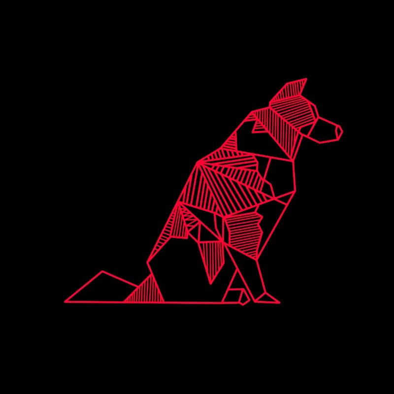 Border Collie géométrique