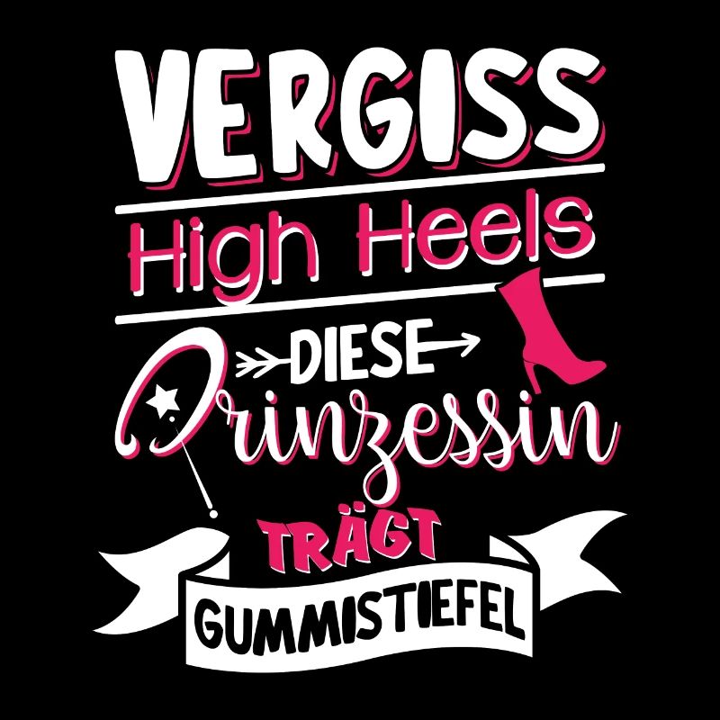 This princess wears rubber boots