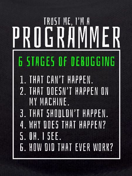 Debugging von Stufen Computerprogrammierer