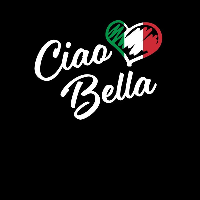 Italienisches Herz Ciao Bella Script Cute Italia