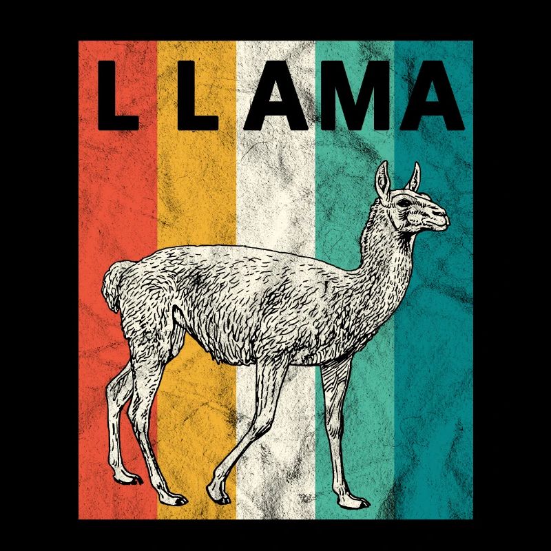 Lama Alpaca Retro