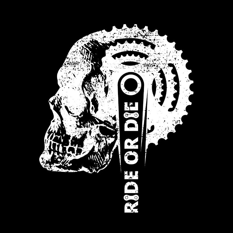Ride or the skull sprocket pedals bicycle MTB