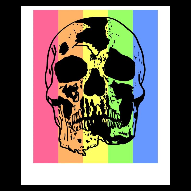Retro bunter Totenkopf