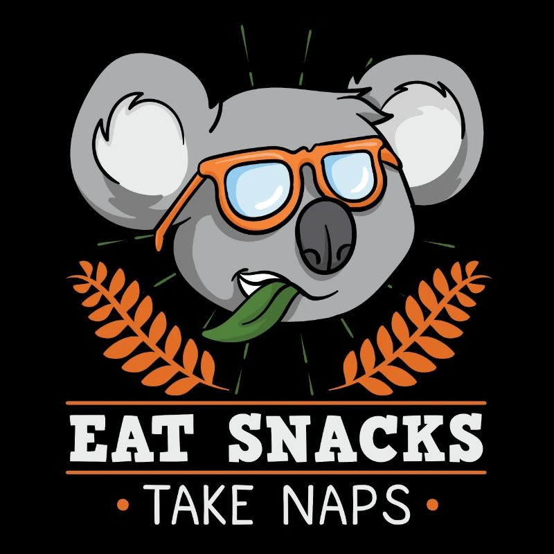 Snacks Siesta Sleeping Koala Chill Gift