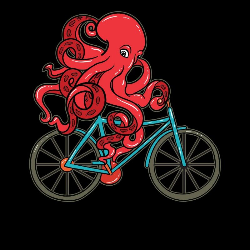 Cadeau de pieuvre cycliste