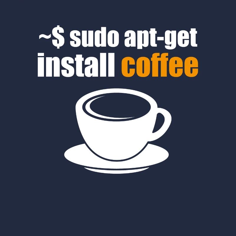 funny linux shirt Geek Sudo install Coffee Nerd