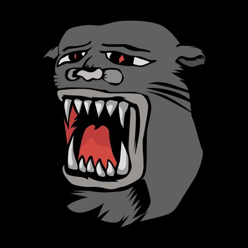 Schwarzer Panther Kopf Tattoo Tätowierer Geschenk