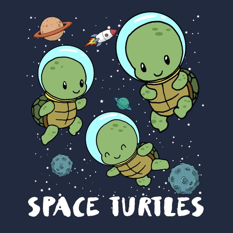 Cadeau de voyage spatial astronautes tortues de l'espace