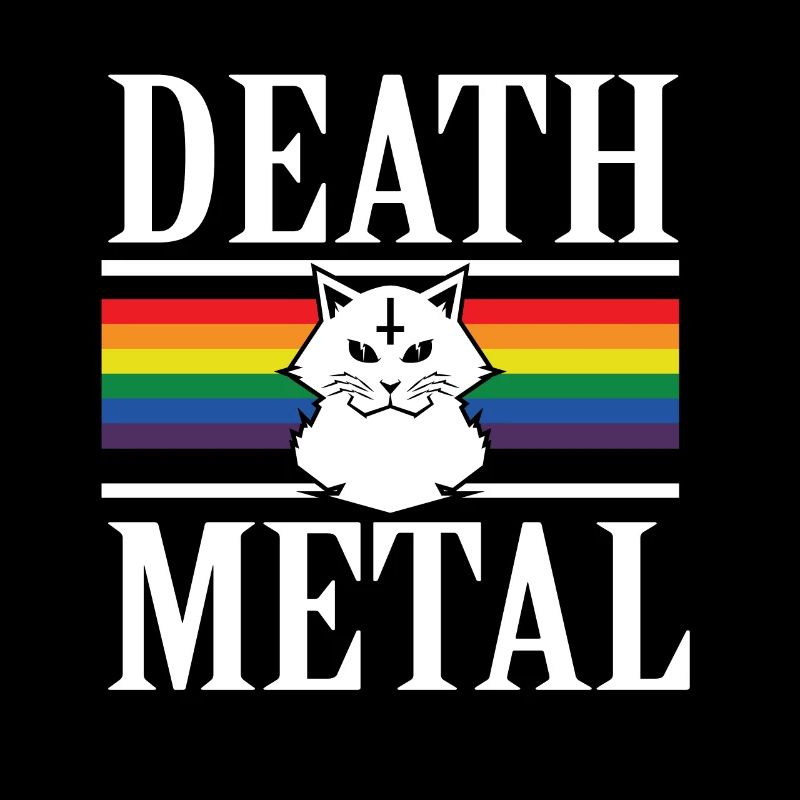 Death Metal Satan Katze Regenbogen Rock Gothic