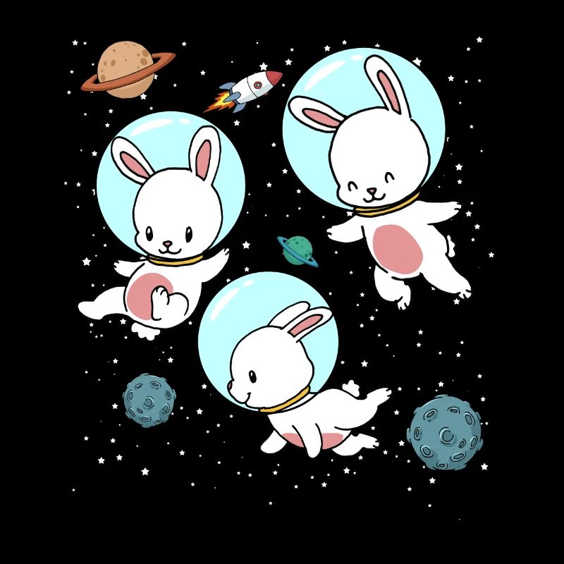 Cadeau espace espace astronaute lapin