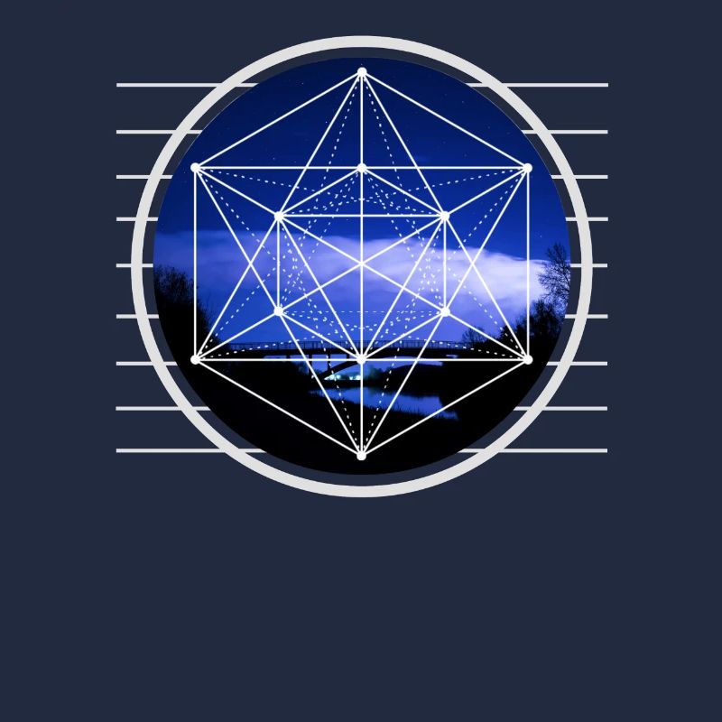 Metatron Hexagon Cube Grafikdesign