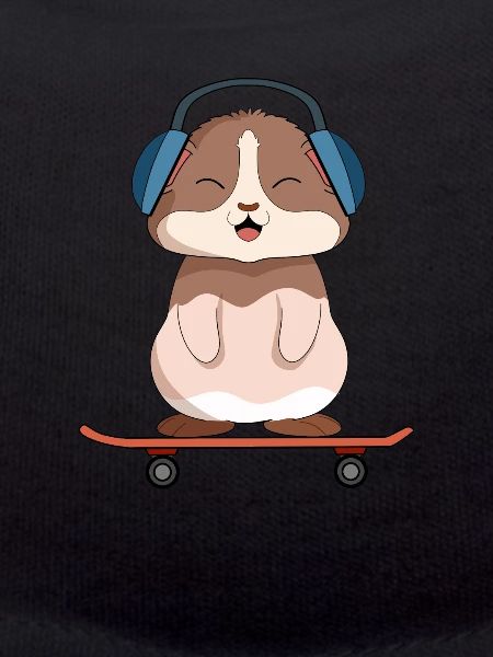Skateboarder cochon d'Inde